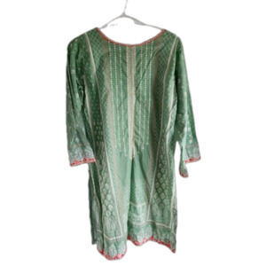 Beautiful Artsy Bohemium Green Embroidered Coverup with Side Slits